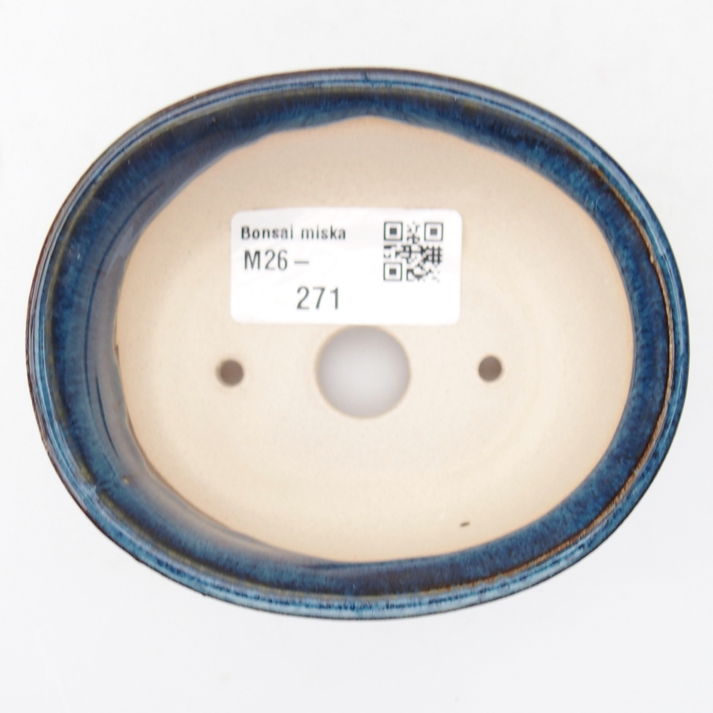 Mini bonsai miska 9,5 x 8 x 4,5 cm, barva modrá