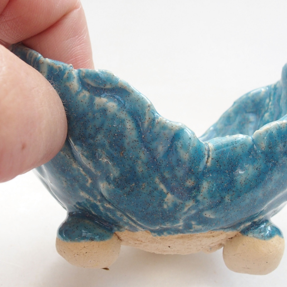 Keramická Skořápka  8 x 7 x 5,5 cm , barva modrá
