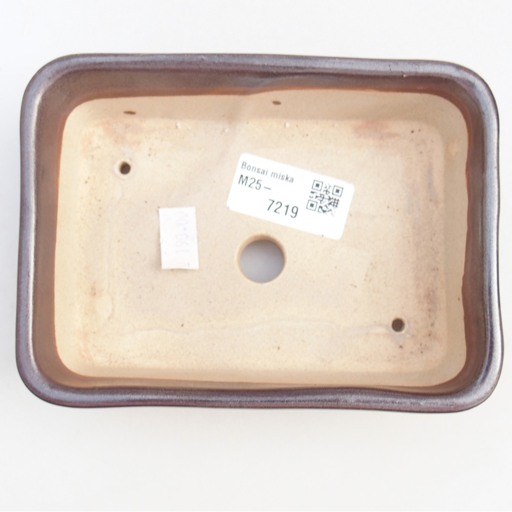 Keramická bonsai miska 14,5 x 10,5 x 4,5 cm, barva kovová
