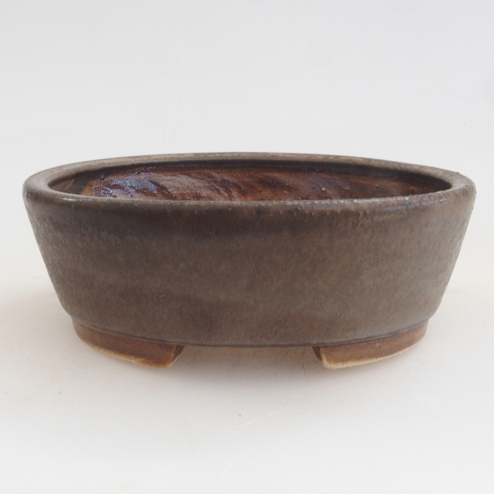 Keramická bonsai miska 9,5 x 8 x 3 cm, barva hnědá