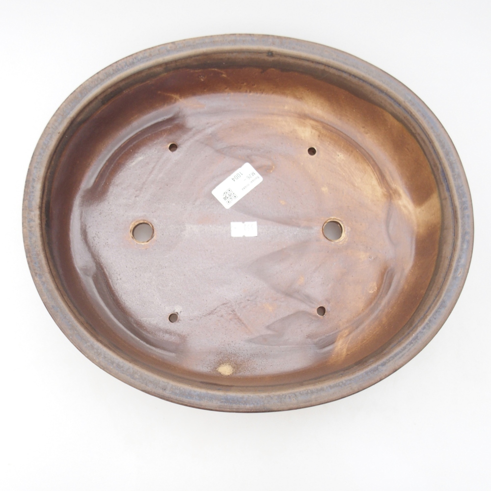 Keramická bonsai miska 32,5 x 28,5 x 7 cm, barva modrá