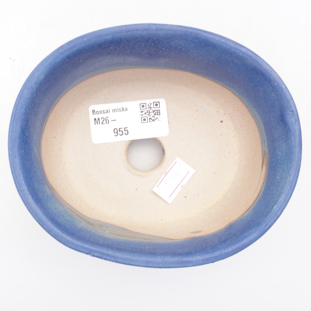 Keramická bonsai miska 12 x 10 x 5,5 cm, barva modrá