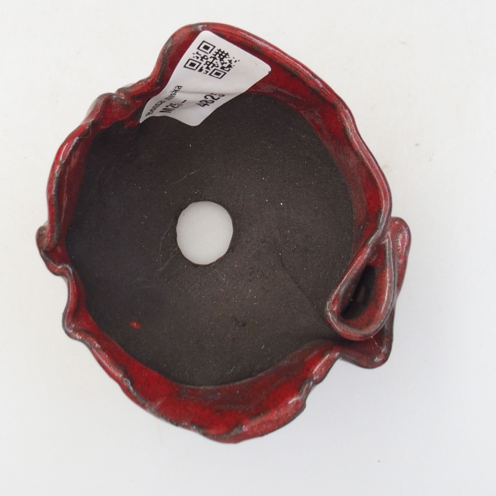 Keramická Skořápka  8,5 x 7 x 5 cm , barva červená