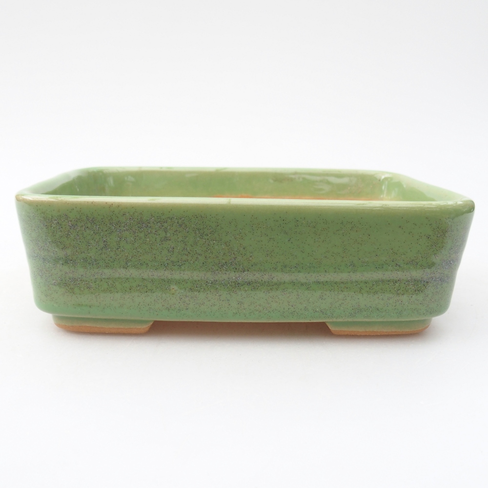 Keramická bonsai miska 14,5 x 10,5 x 4,5 cm, barva zelená
