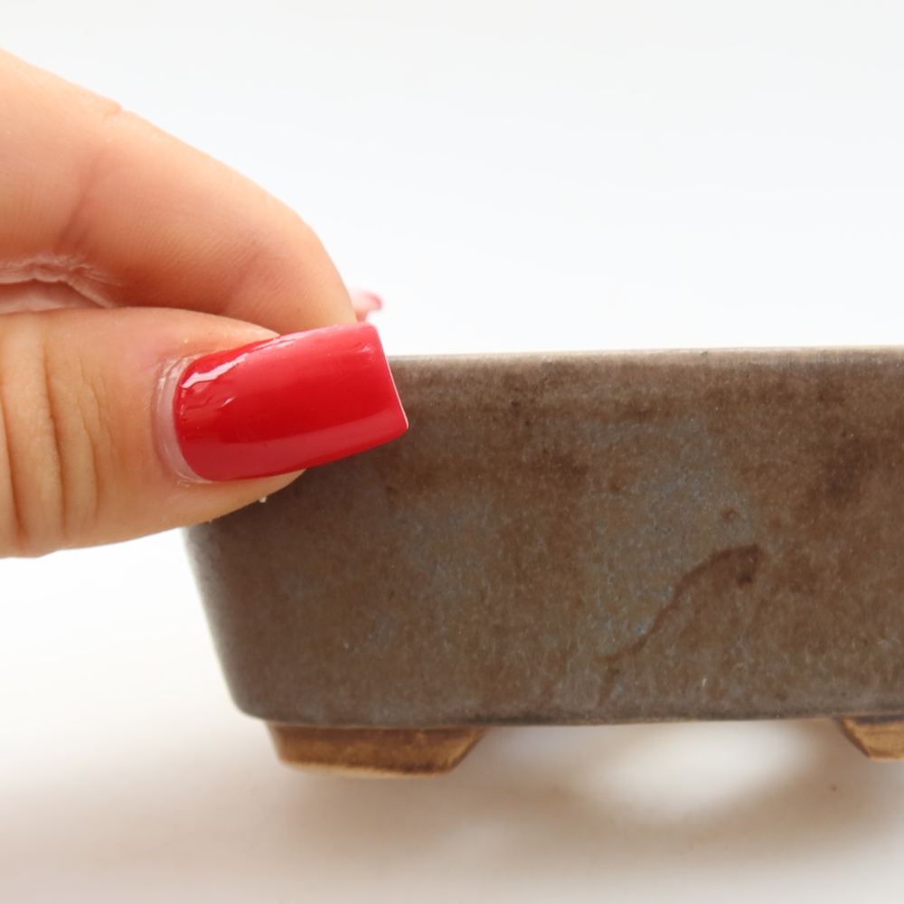 Keramická bonsai miska 10 x 8,5 x 4 cm, barva modrá