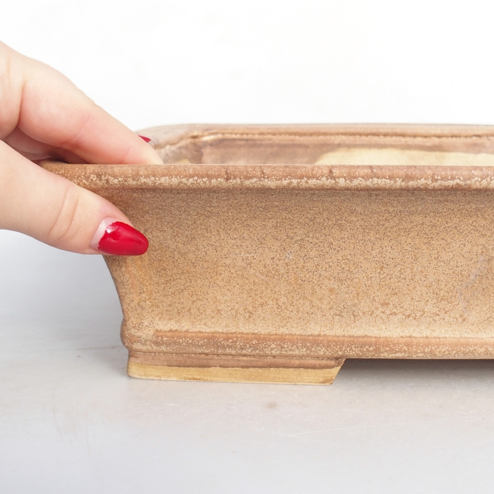 Keramická bonsai miska 29,5 x 24,5 x 8 cm, barva růžová