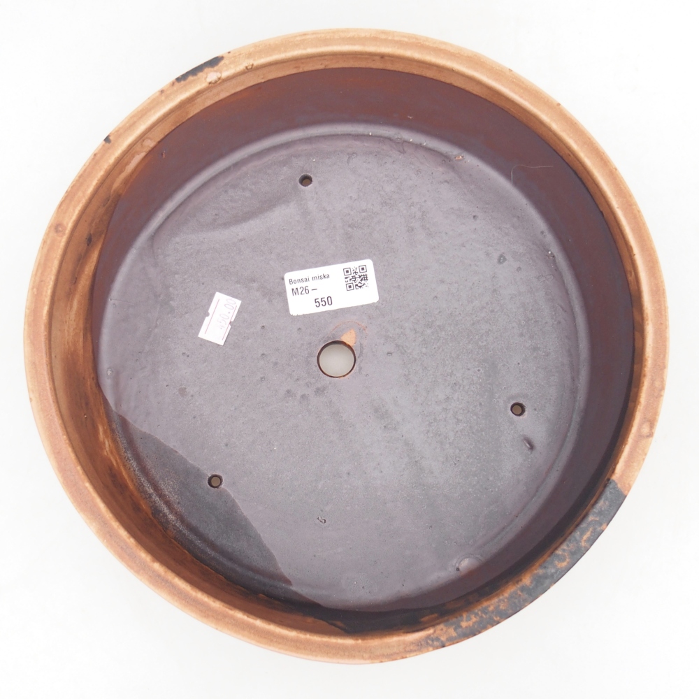 Keramická bonsai miska 24,5 x 24,5 x 7 cm, barva růžová