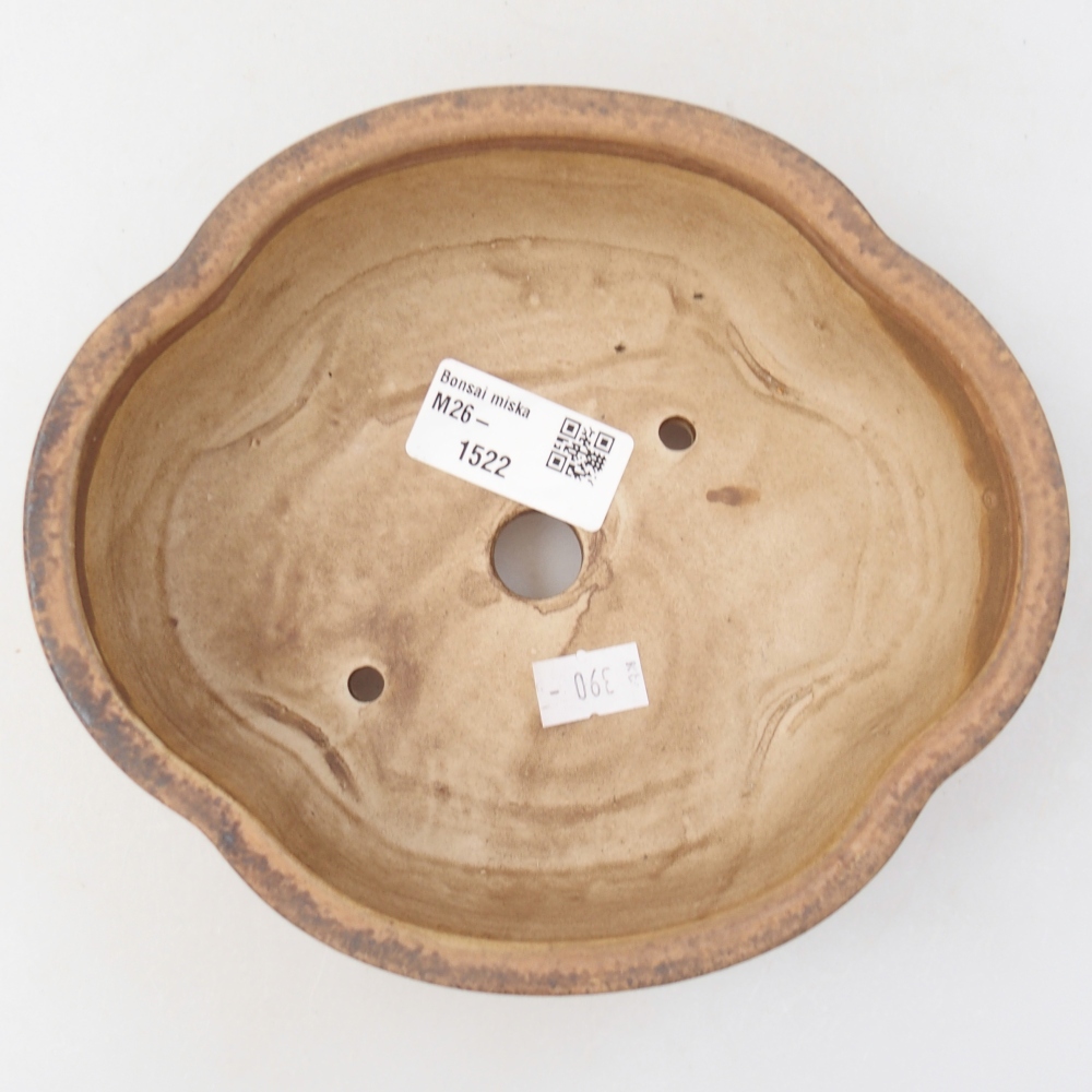 Keramická bonsai miska 17 x 15 x 5,5 cm, barva růžová