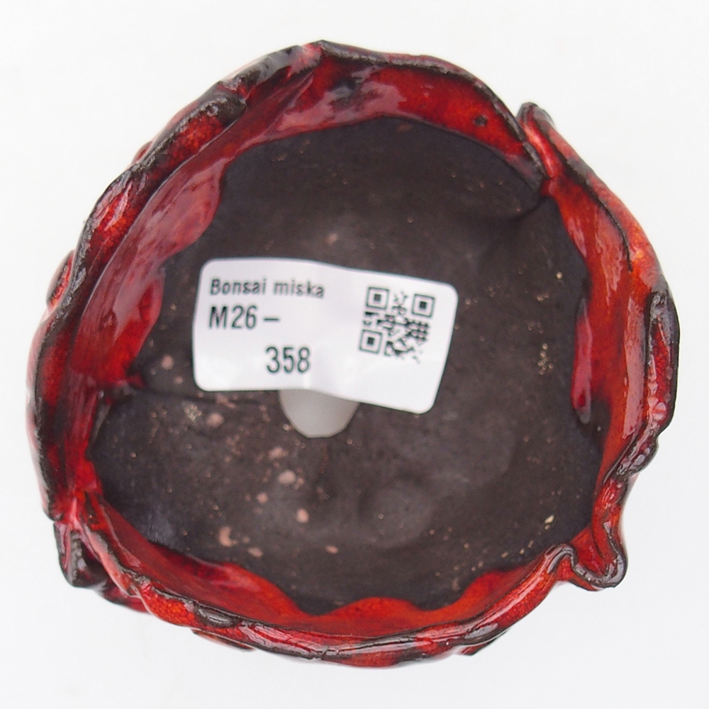 Keramická Skořápka 9 x 7,5 x 7 cm , barva červená