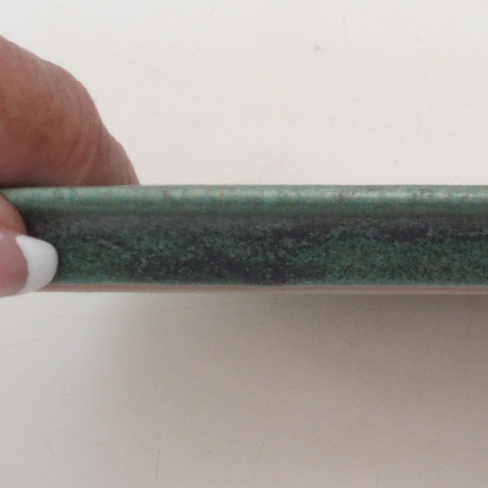 Keramická podmiska H08 - 22,5 x 16 x 1 cm - zelená