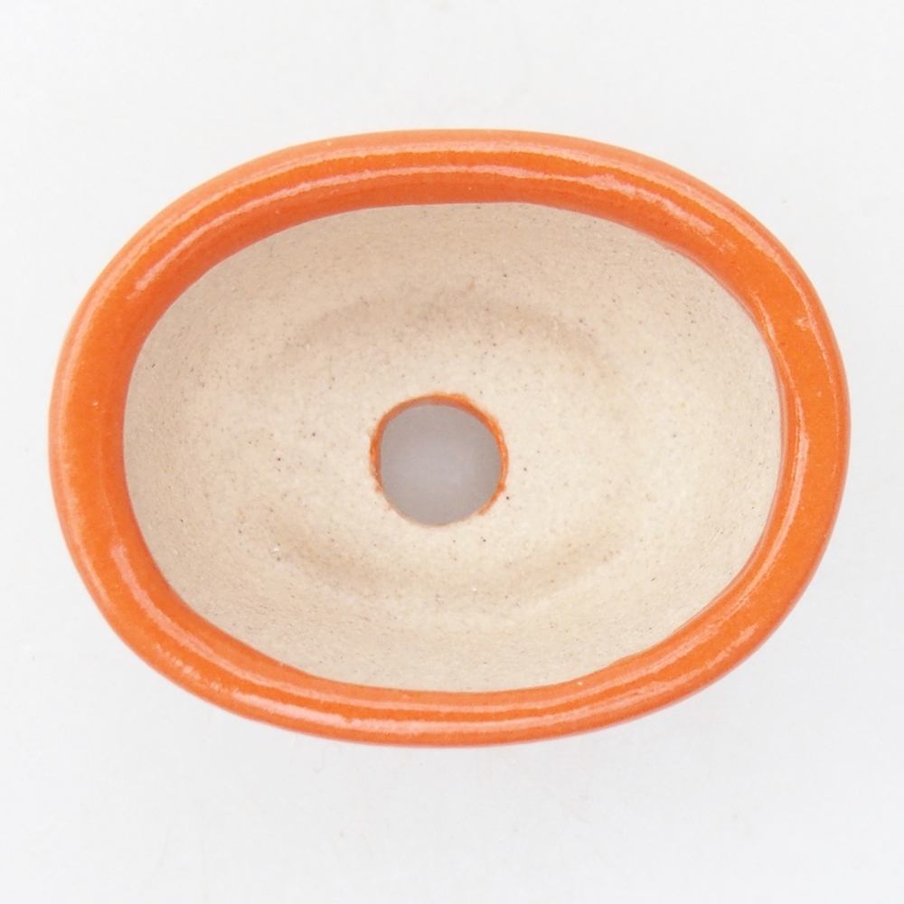 Mini bonsai miska 3 x 2,5 x 2 cm, barva oranžová