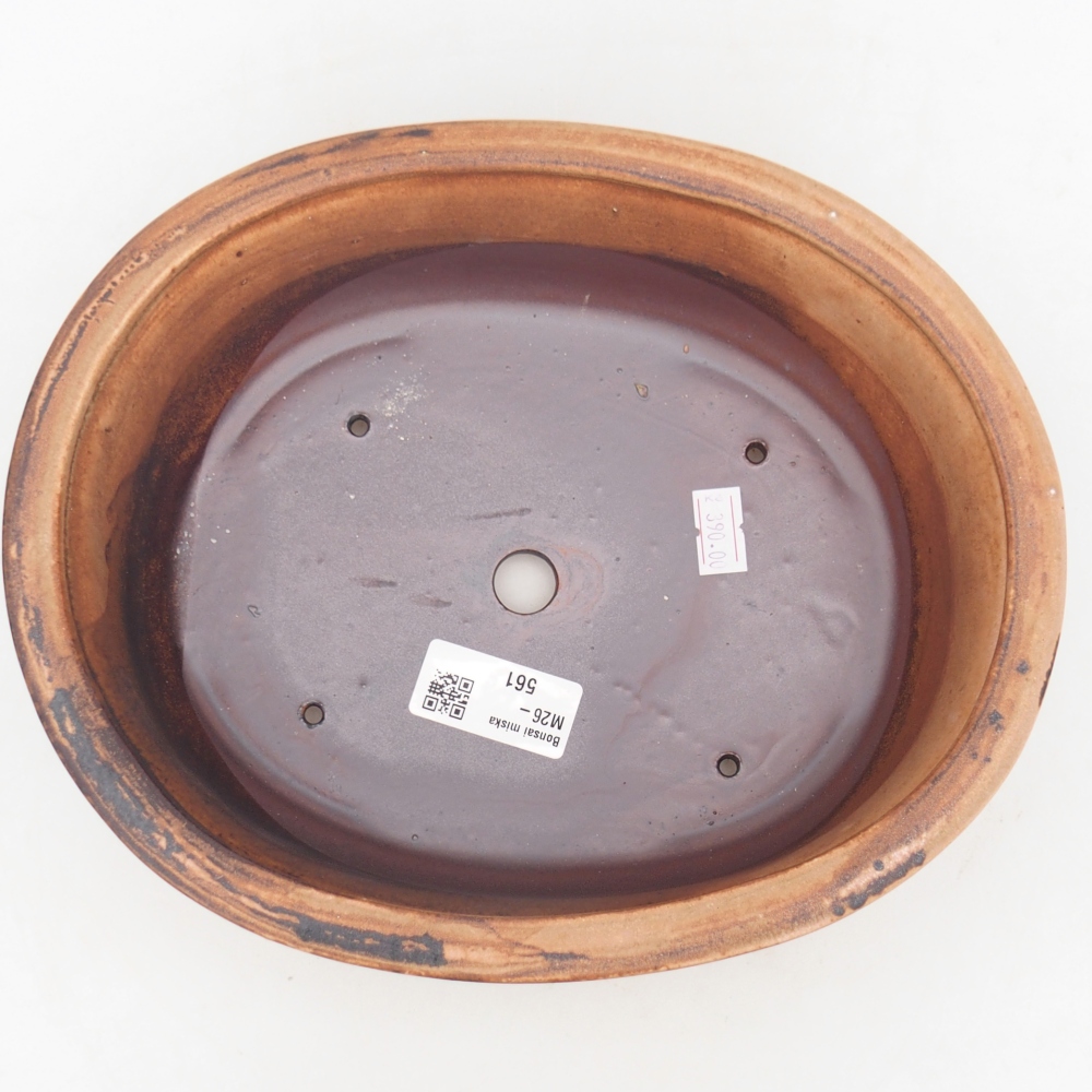 Keramická bonsai miska 23 x 19 x 7 cm, barva růžová