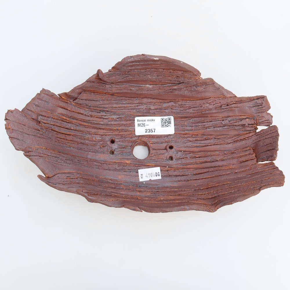 Keramická Skořápka  24,5 x 14,5 x 7,5 cm , barva hnědá