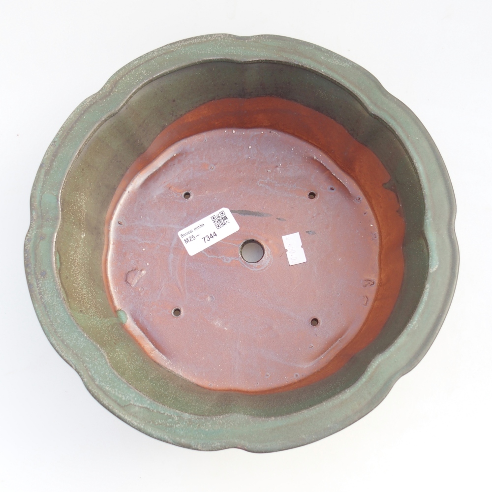 Keramická bonsai miska 26 x 26 x 8,5 cm, barva šedá