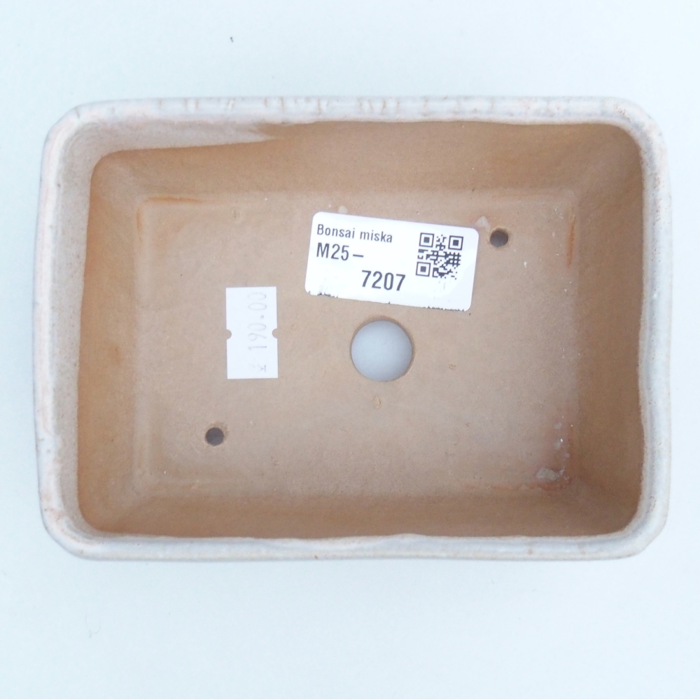 Keramická bonsai miska 13 x 10 x 5 cm, barva béžová