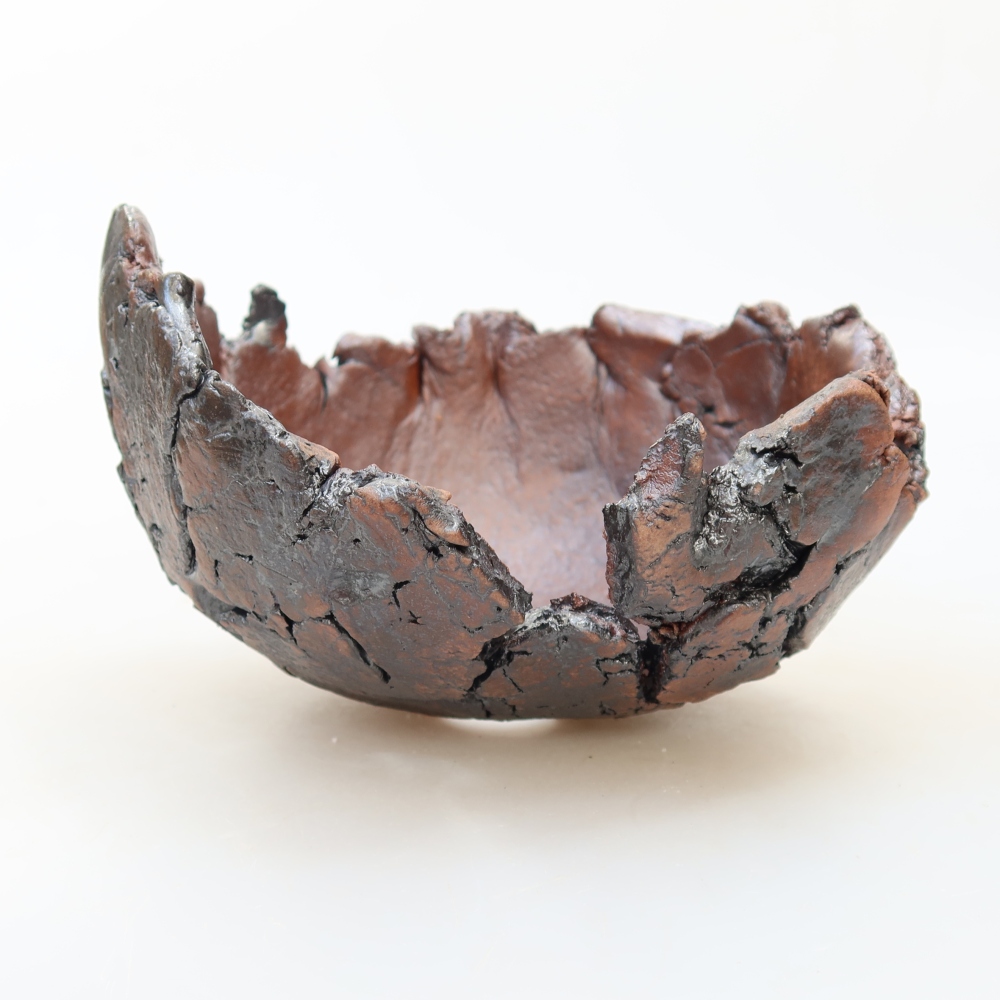 Keramická Skořápka 14,5 x 14 x 8,5 cm , barva hnědá