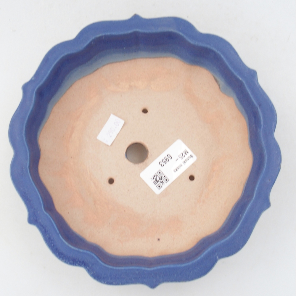 Keramická bonsai miska 19 x 19 x 5 cm, barva modrá