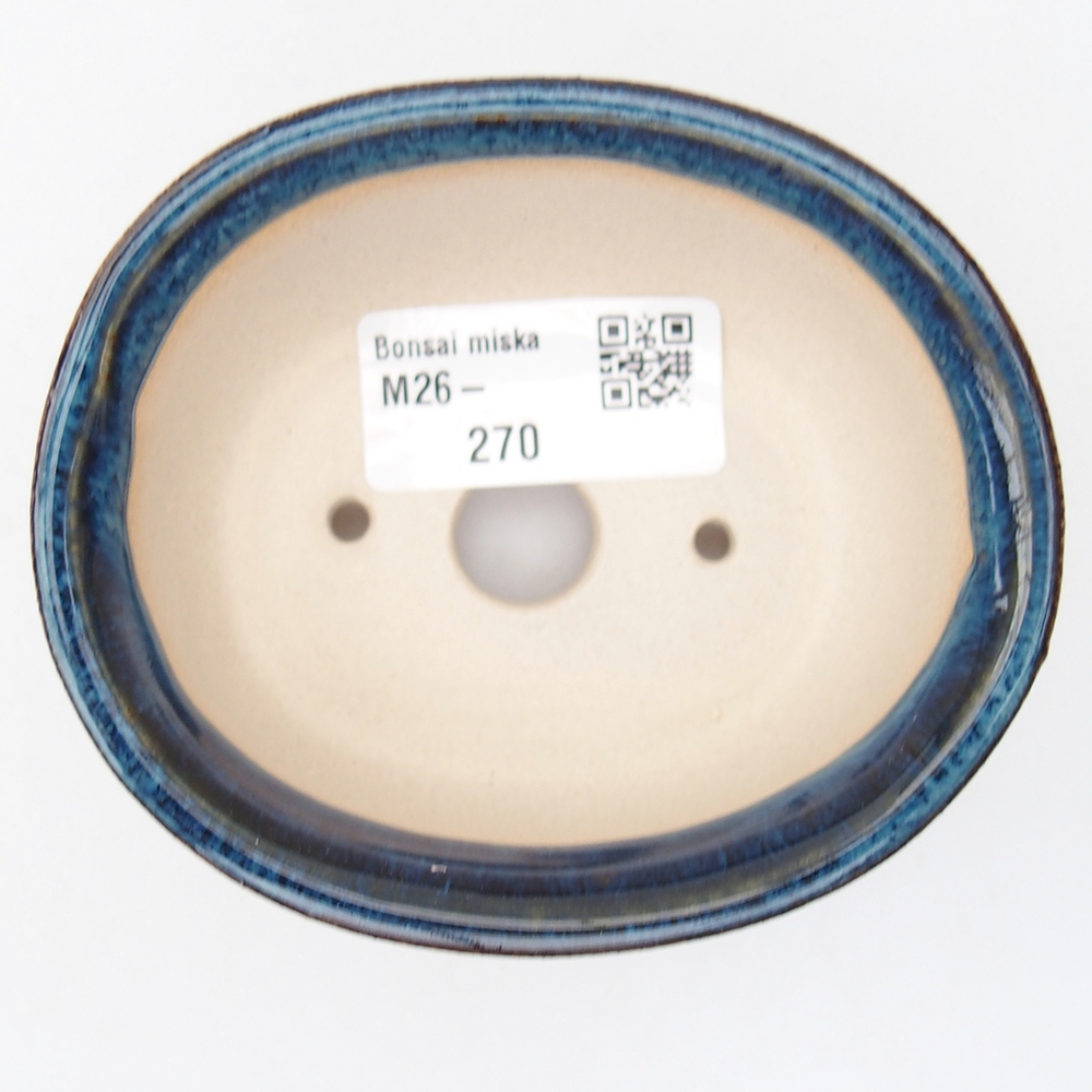 Mini bonsai miska 9,5 x 8 x 4,5 cm, barva modrá