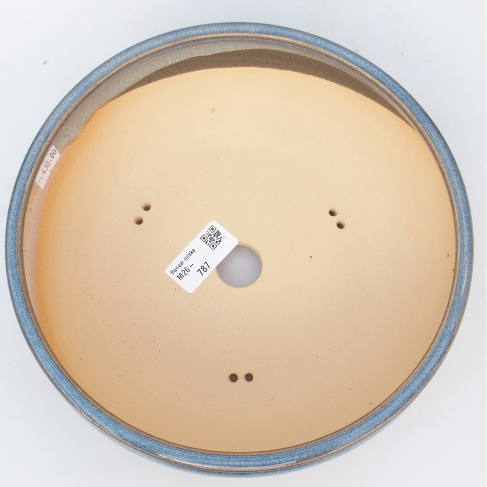 Keramická bonsai miska 22 x 22 x 7,5 cm, barva modrá