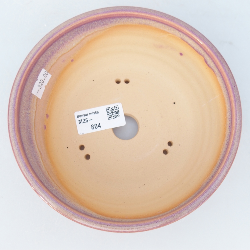 Keramická bonsai miska 16,5 x 16,5 x 5,5 cm, barva fialová