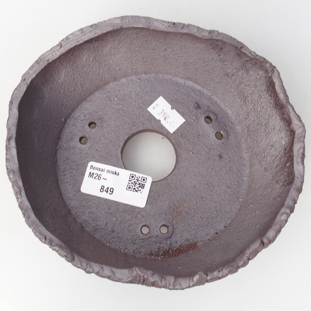 Keramická bonsai miska 17 x 15 x 5,5 cm, barva kovová