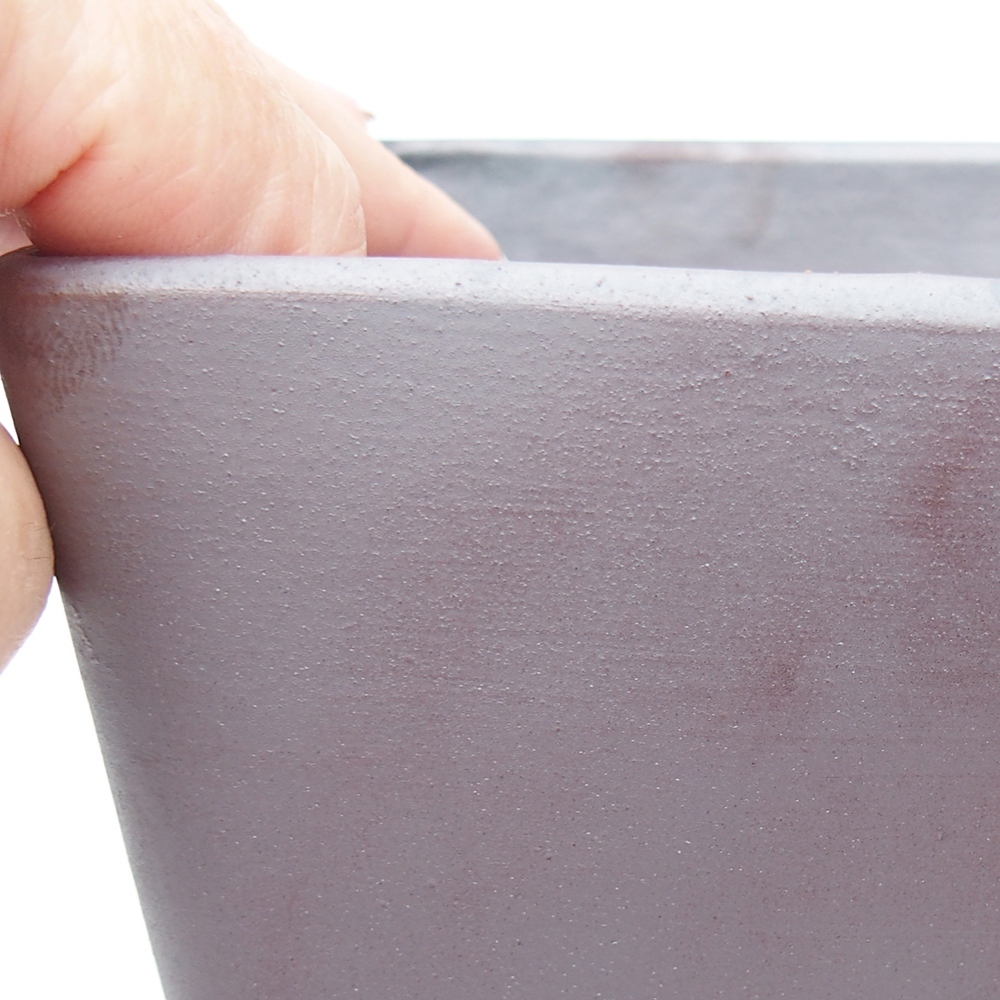 Keramická bonsai miska 13 x 13 x 13 cm, barva kovová