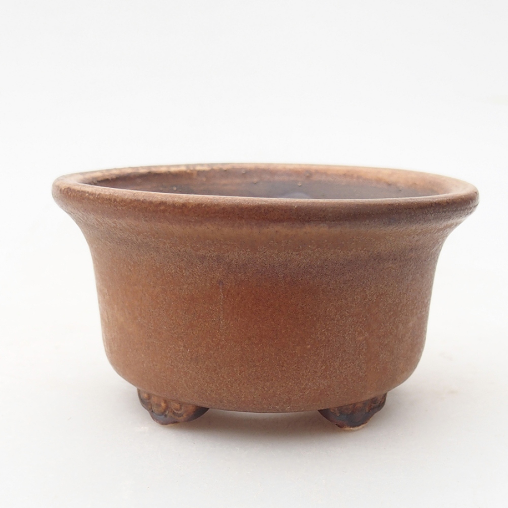 Keramická bonsai miska 9 x 9 x 3,5 cm, barva hnědá