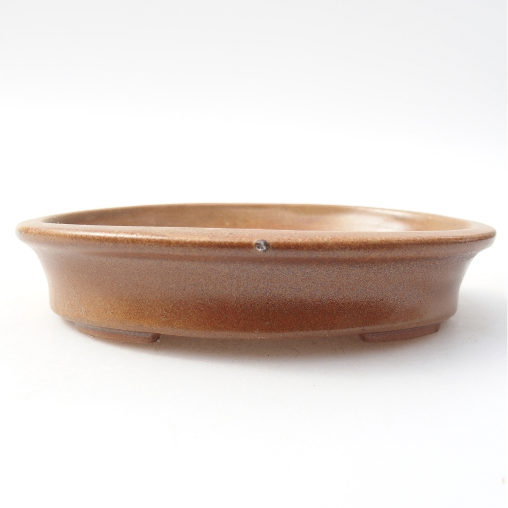 Keramická bonsai miska 13 x 10,5 x 3 cm, barva hnědá