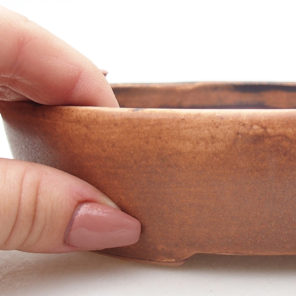 Keramická bonsai miska 17 x 14 x 4 cm, barva růžová