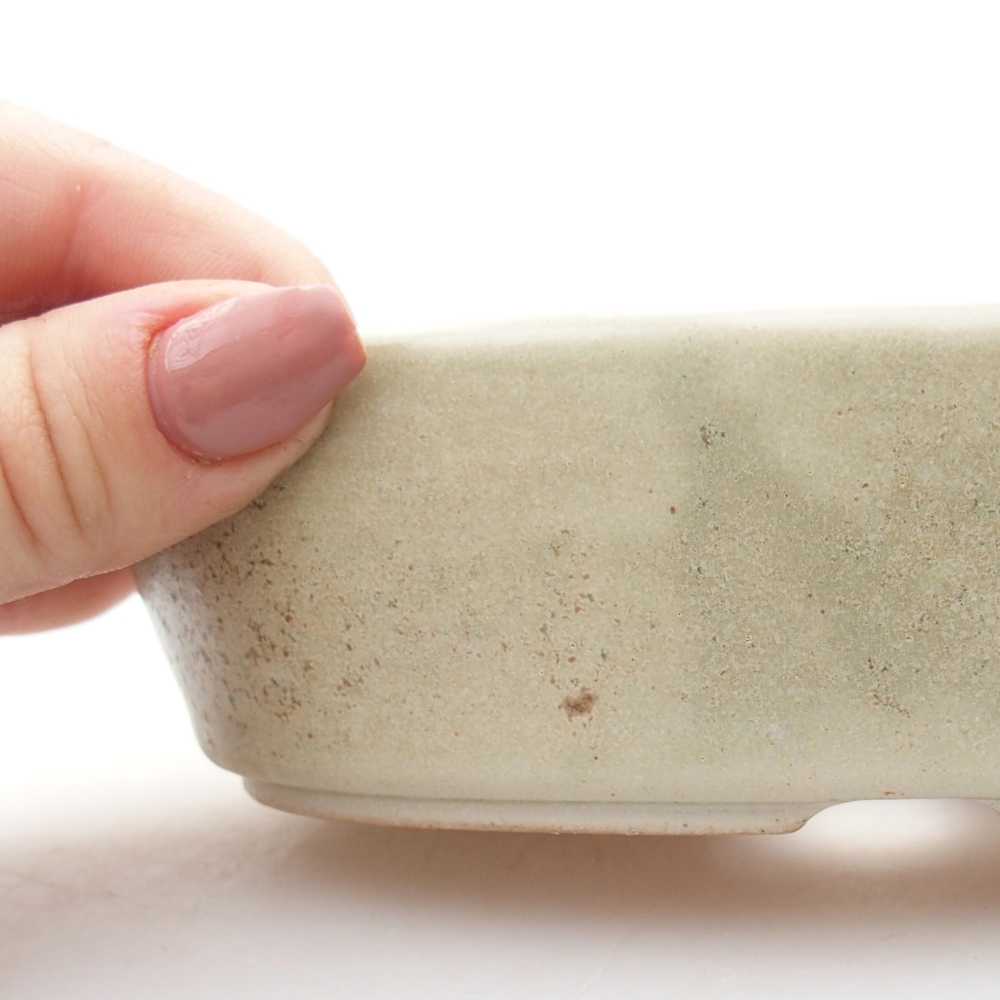 Keramická bonsai miska 15 x 9,5 x 4 cm, barva béžová