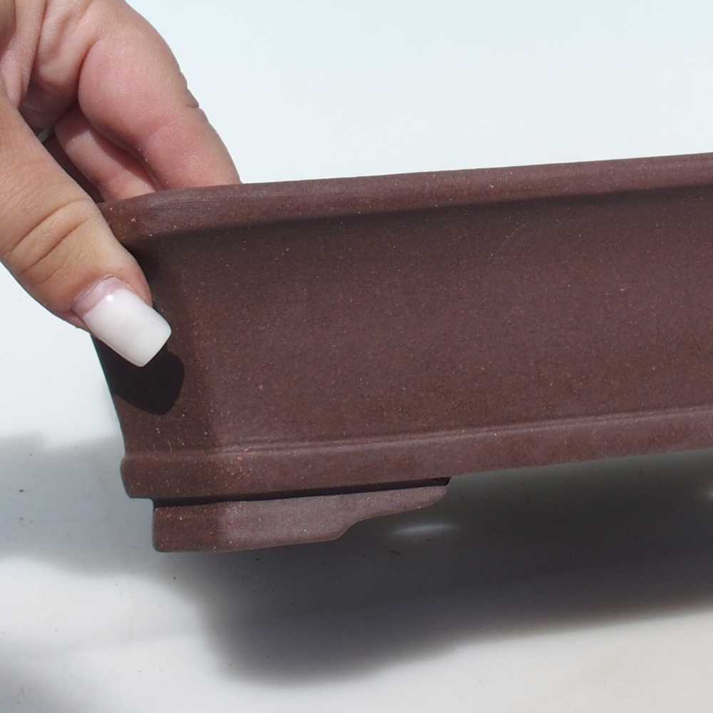 Bonsai miska 30,5 x 24,5 x 7 cm berva hnědá