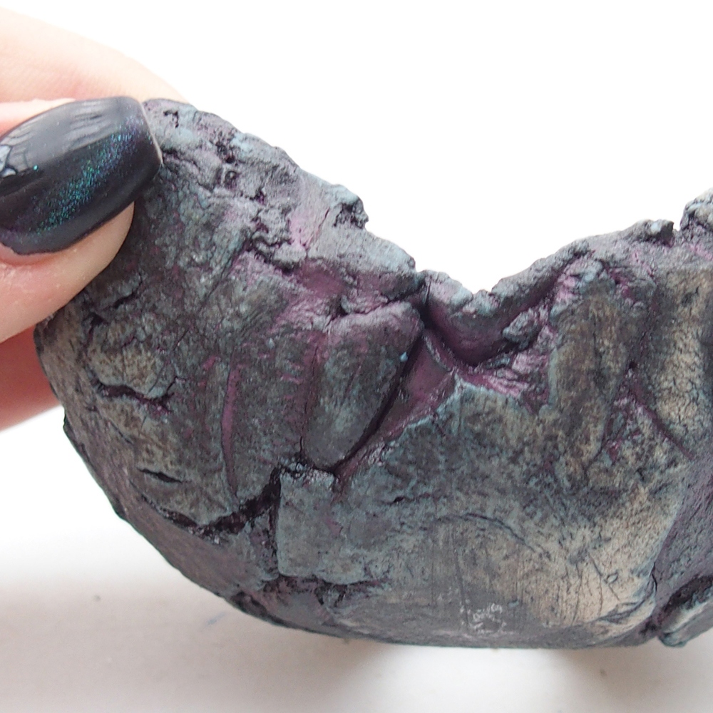 Keramická Skořápka 9,5 x 9 x 4,5 cm , barva fialová