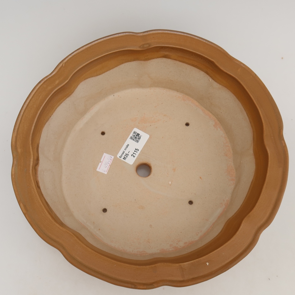 Keramická bonsai miska 26 x 26 x 8 cm, barva hnědá