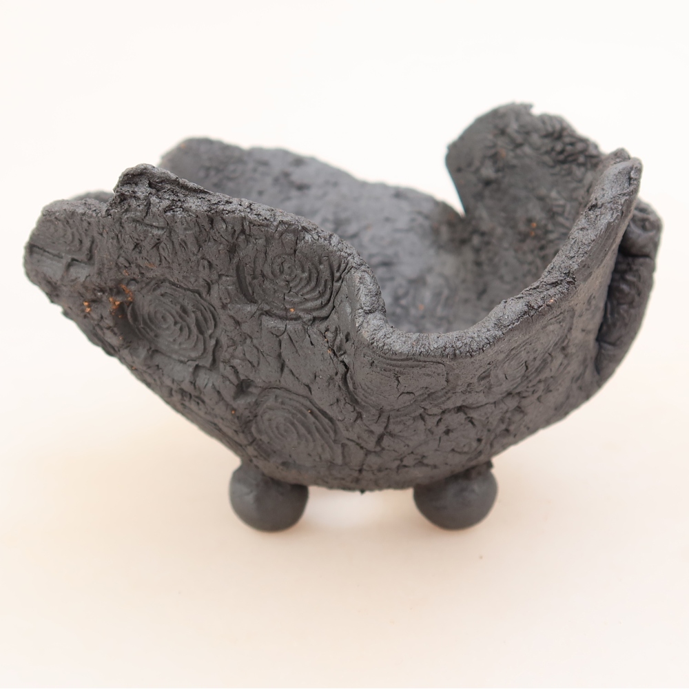 Keramická Skořápka  11,5 x 10,5 x 7 cm , barva kovová