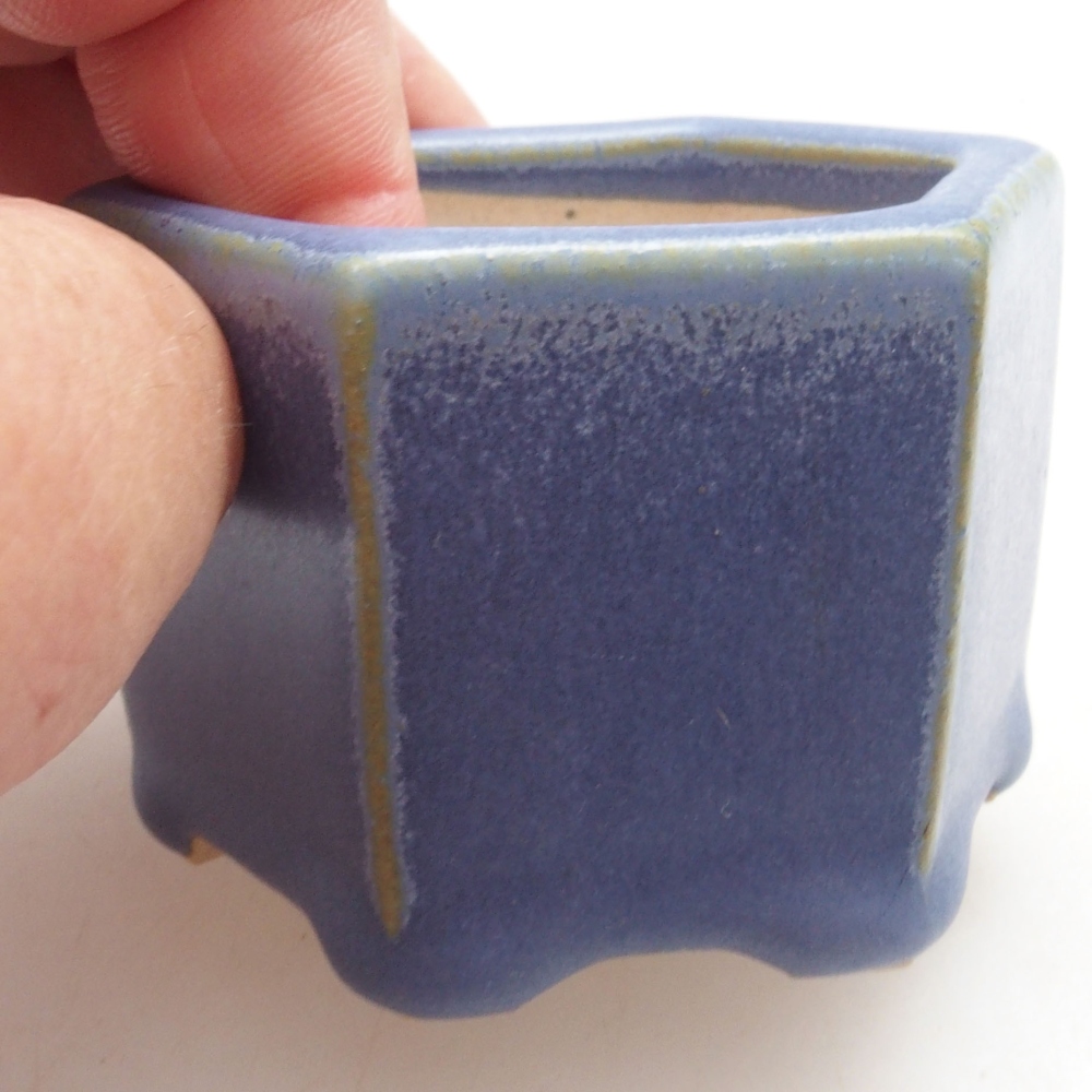 Mini bonsai miska 6 x 5,5 x 4 cm, barva modrá