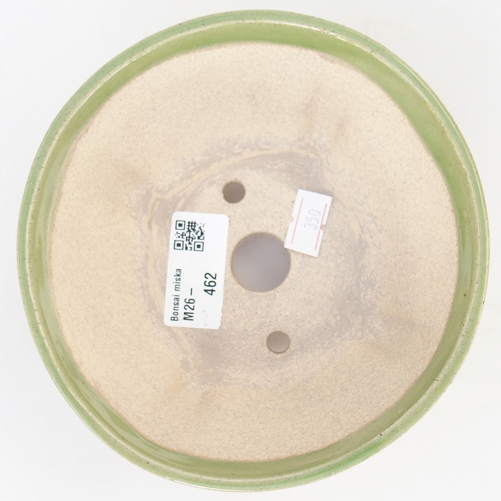 Keramická bonsai miska 13,5 x 13,5 x 6,5 cm, barva zelená