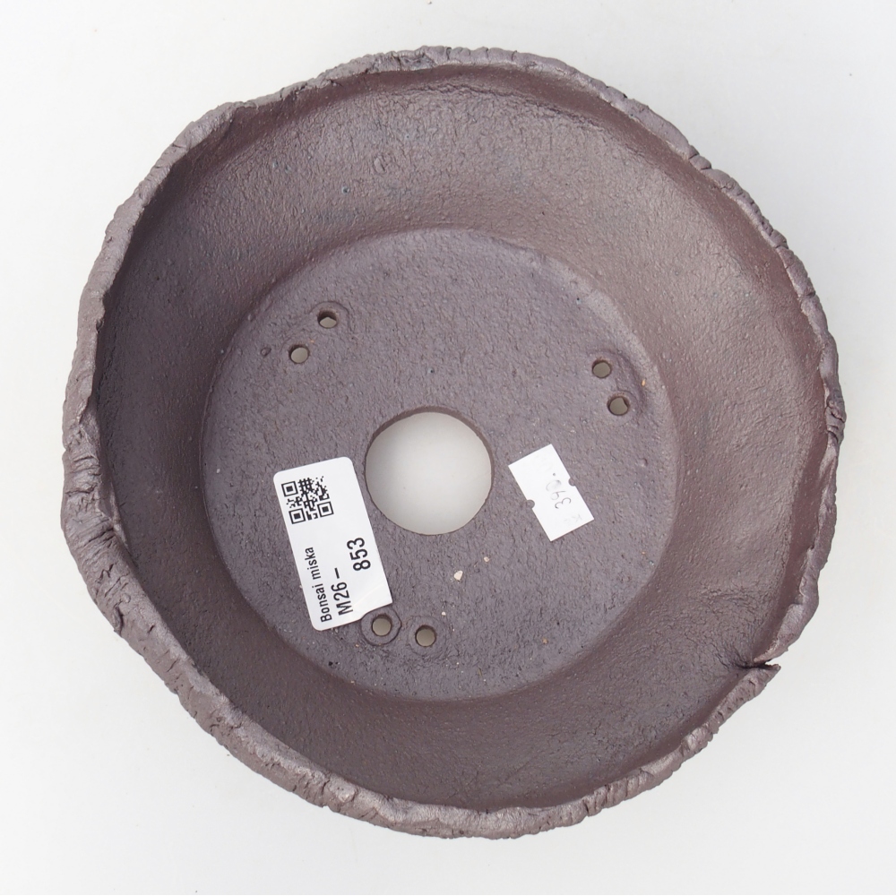 Keramická bonsai miska 18 x 17 x 5,5 cm, barva kovová