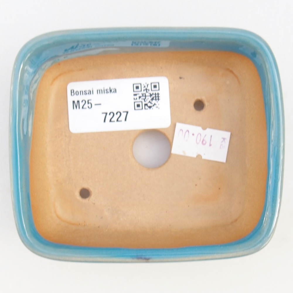 Keramická bonsai miska 9,5 x 8 x 3,5 cm, barva modrá