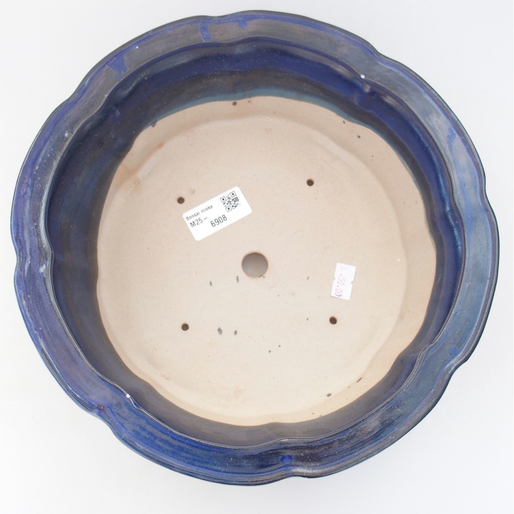 Keramická bonsai miska 26 x 26 x 8 cm, barva modrá