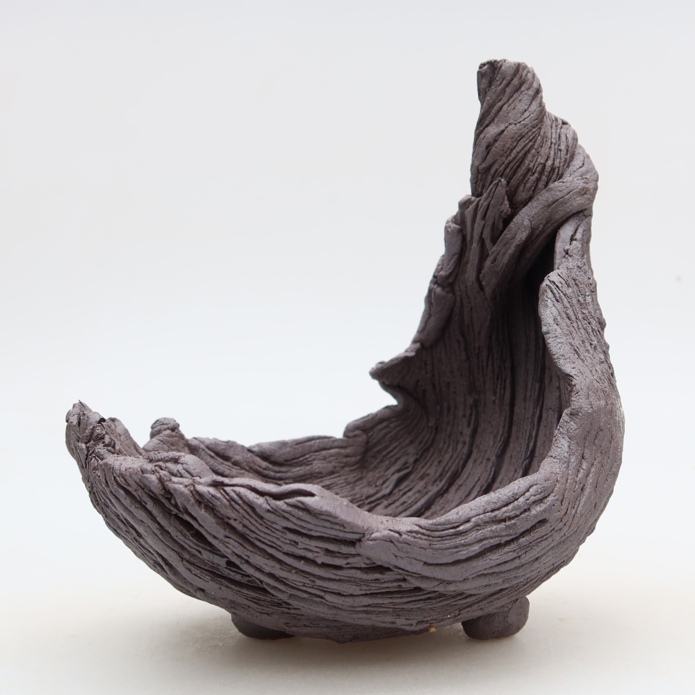 Keramická Skořápka  13,5 x 11 x 15 cm , barva hnědá