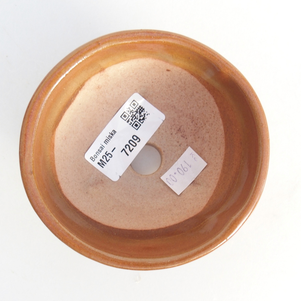 Keramická bonsai miska 10 x 10 x 5 cm, barva hnědá