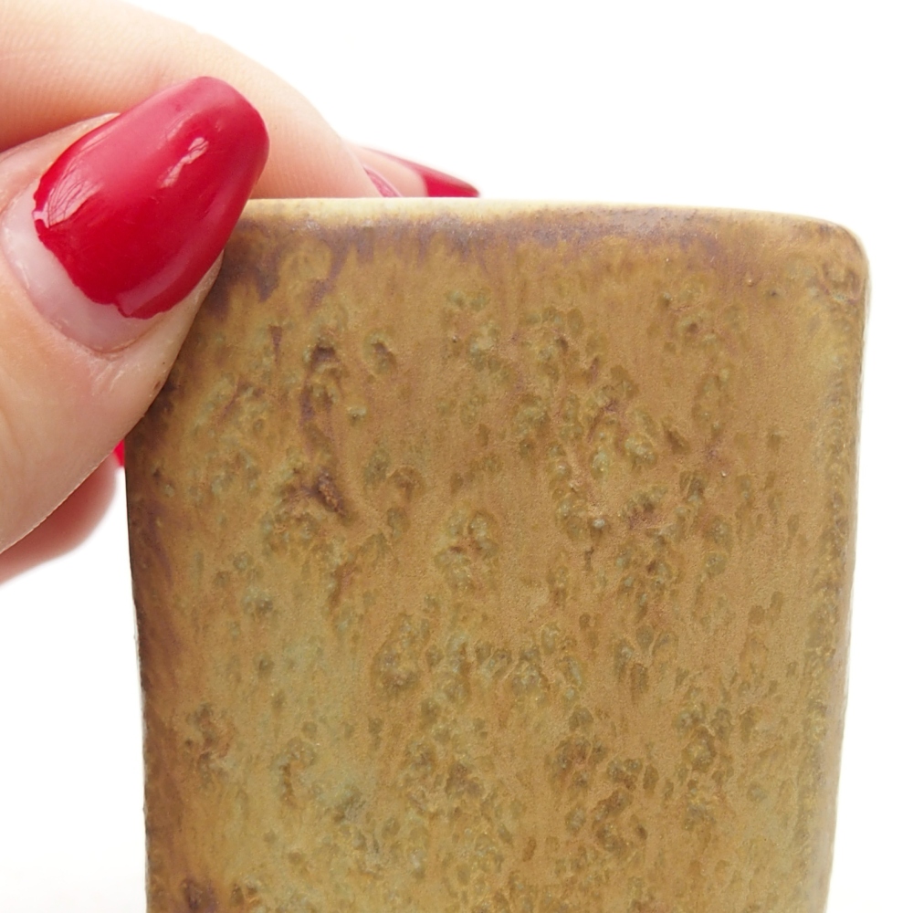 Keramická bonsai miska 5 x 5 x 6,5 cm, barva zelená