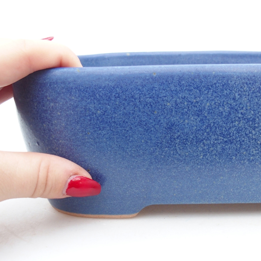 Keramická bonsai miska 23 x 17 x 7,5 cm, barva modrá