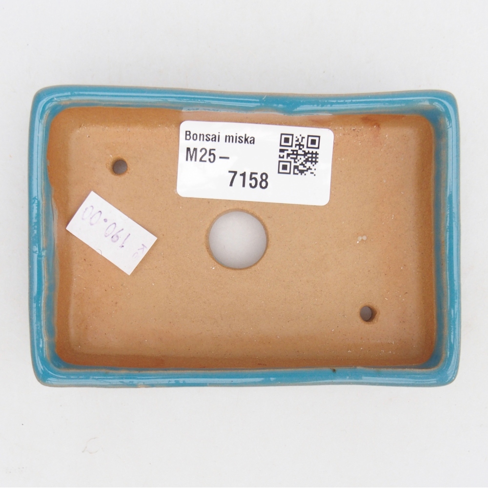 Keramická bonsai miska 10,5 x 7 x 2 cm, barva modrá