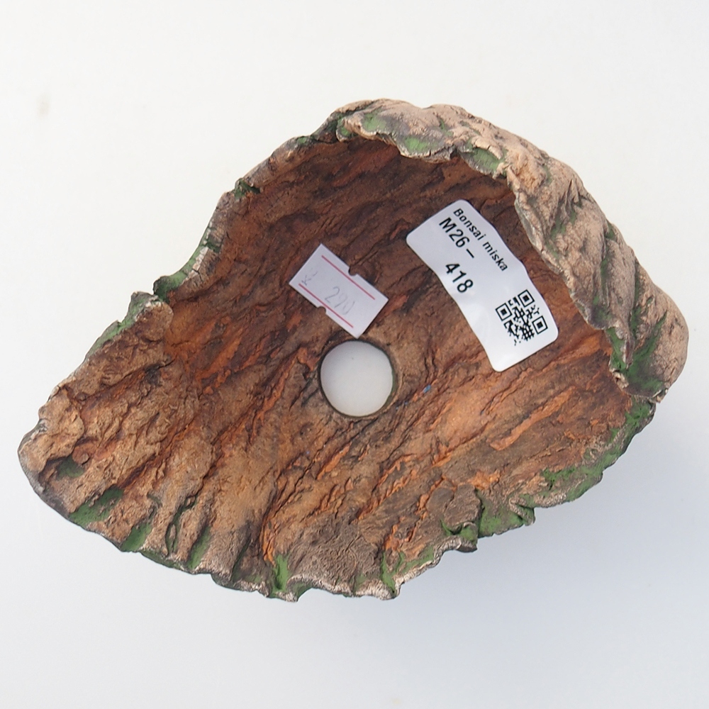 Keramická Skořápka 12 x 9,5 x 11 cm , barva zelená