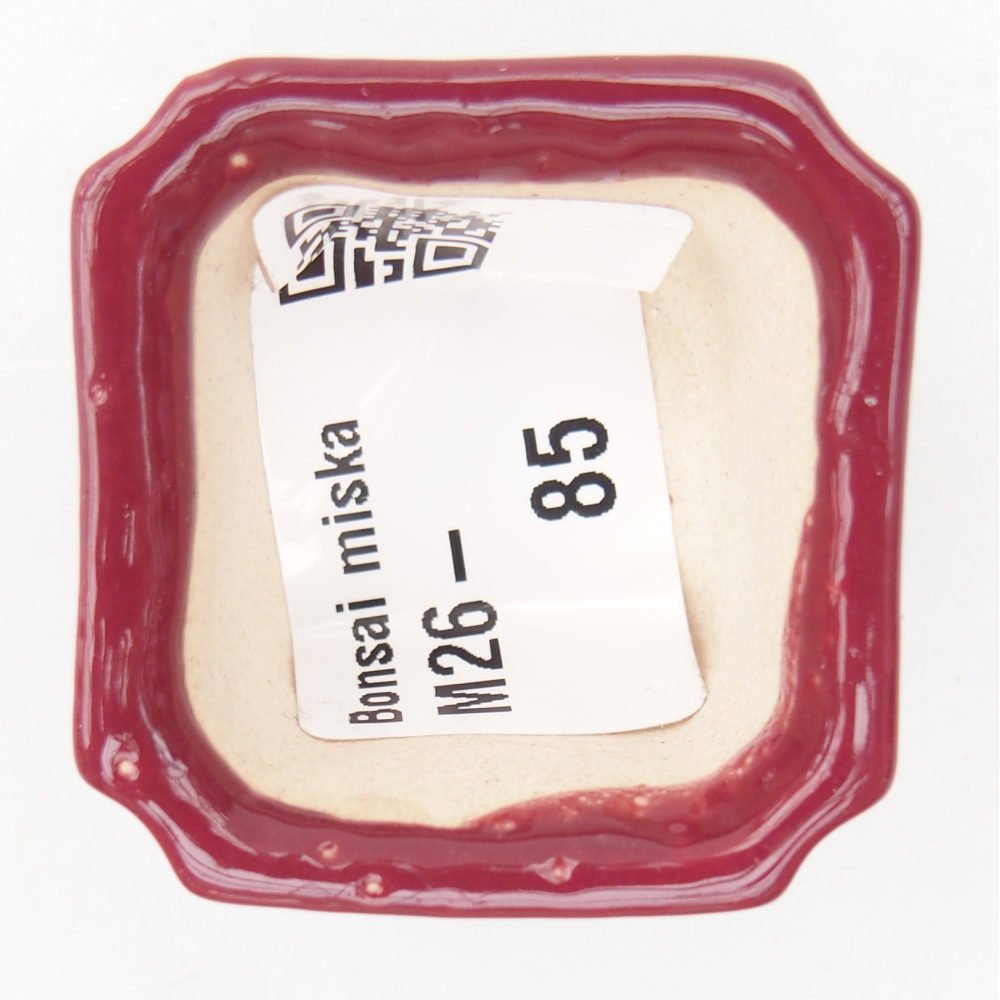 Mini bonsai miska 3,5 x 3,5 x 2 cm, barva vínová