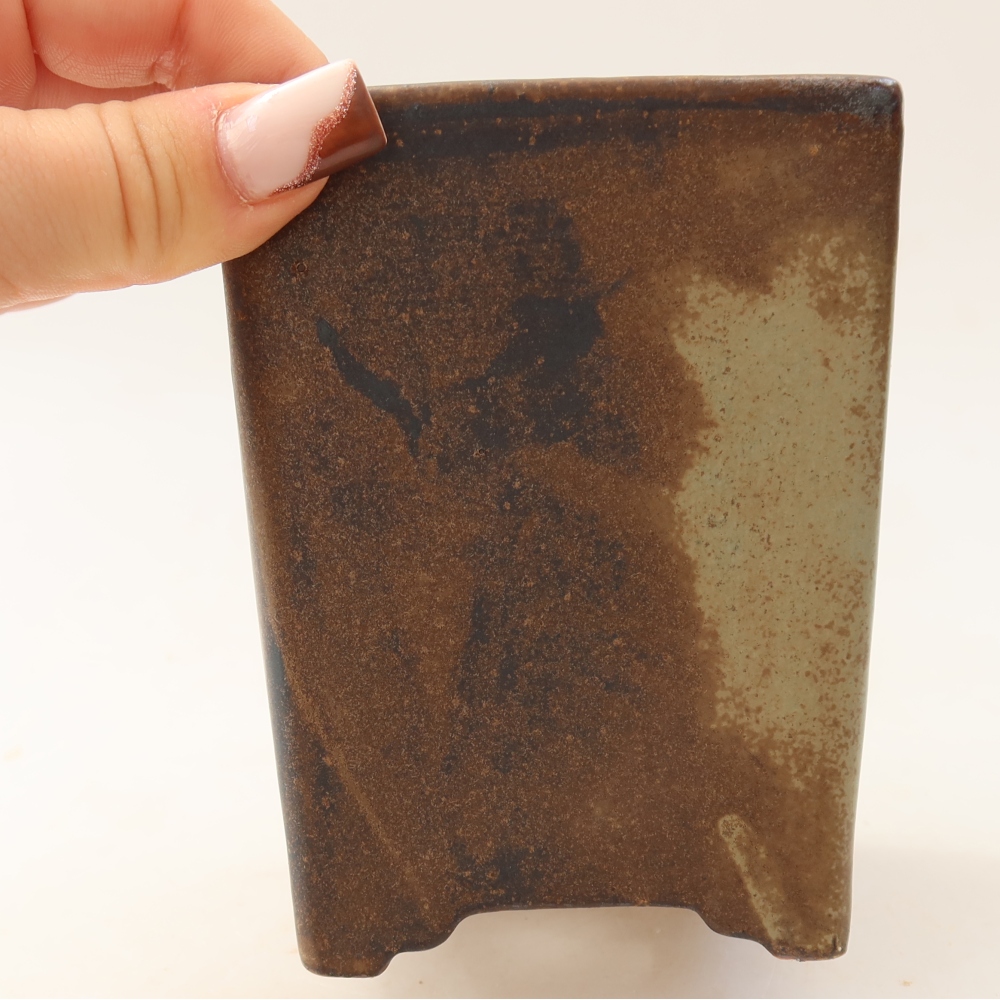Keramická bonsai miska 9 x 9 x 11,5 cm, barva hnědá