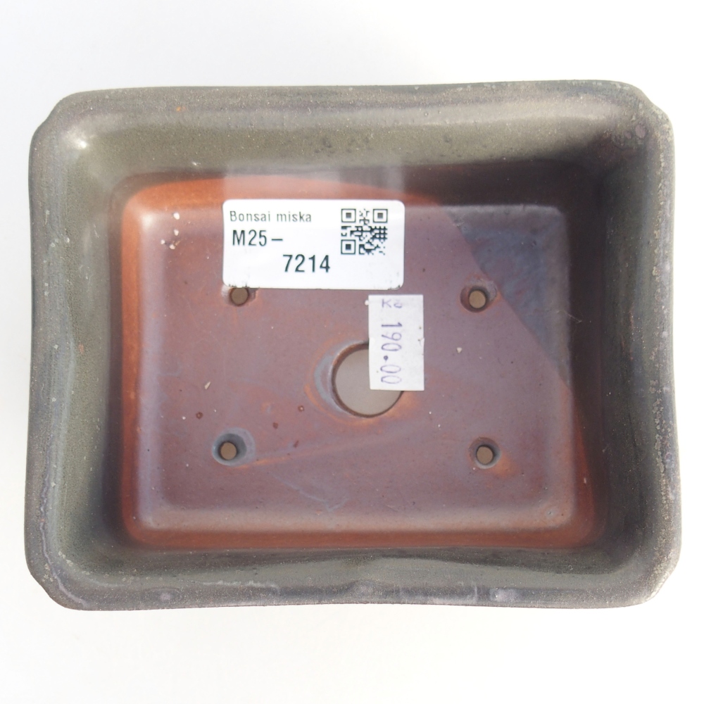 Keramická bonsai miska 12 x 9,5 x 5 cm, barva šedá