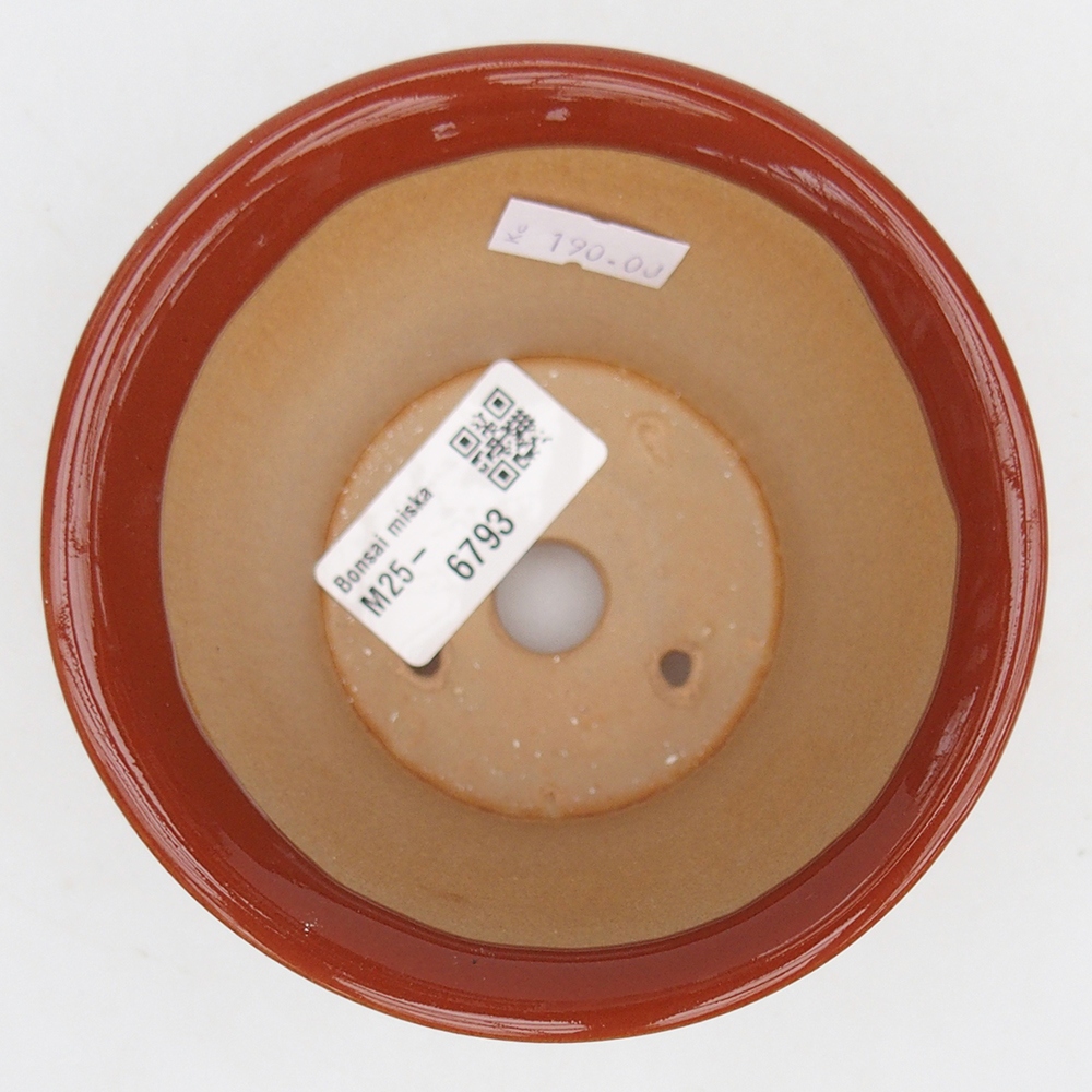 Keramická bonsai miska 11 x 11  x 7 cm, barva hnědá