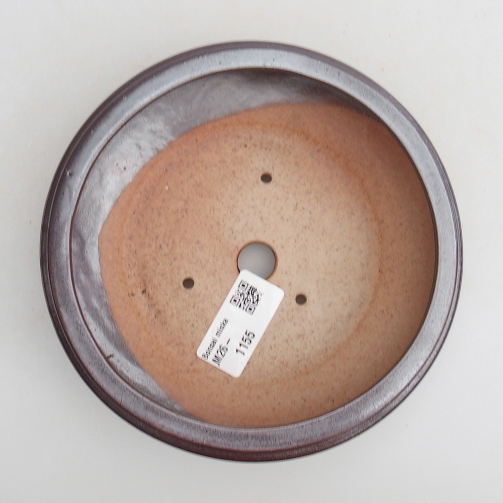 Keramická bonsai miska 15 x 15 x 4,5 cm, barva hnědá